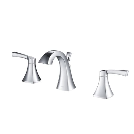 Kibi Pyramid Bathroom Sink 8" Widespread Faucet with Drain Assembly KBF1014CH